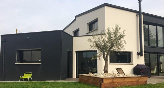 Maison contemporaine monopente à Chevaigné