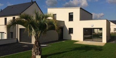 construction d'une maison contemporaine à Melesse