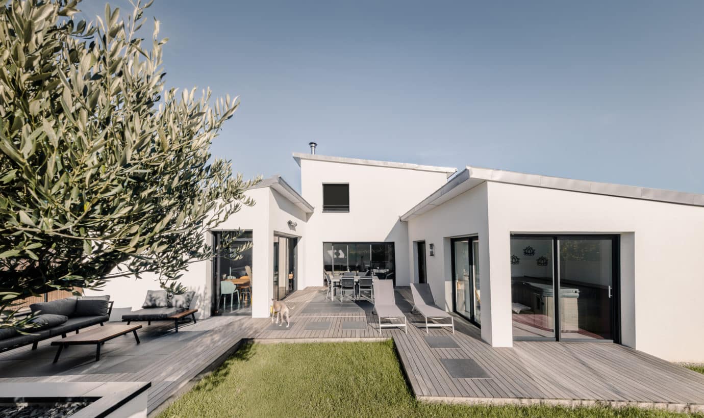 Maison moderne monopente à GEVEZE
